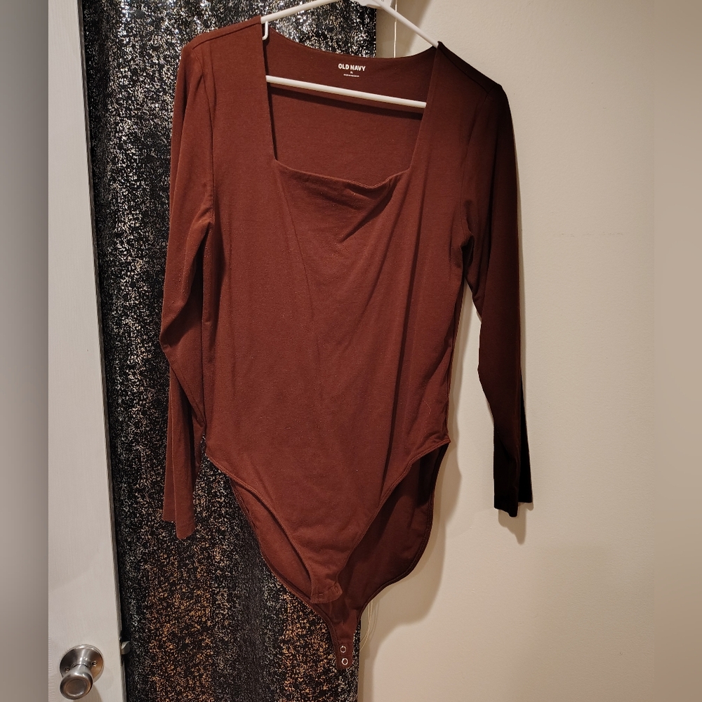 Old Navy Cotton Maroon Bodysuit